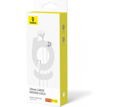 Навушники дротові Baseus Encok CZ11 (Type-C) Moon White (A00164300213-Z1)