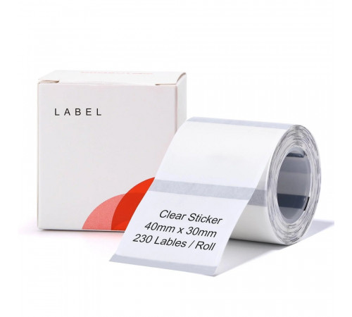 Етикетки NIIMBOT TT40*30-230 Clear For B1/B21/B3S (A2G88318801) (A2G88318801)