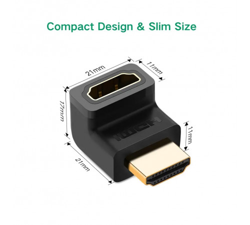 Адаптер UGREEN HDMI 4K Adapter Male to Female Up-angled (UGR-20110)