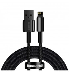 Кабель Baseus Tungsten Gold Fast Charging Data Cable USB to iP 2.4A 2m Black (CALWJ-A01)