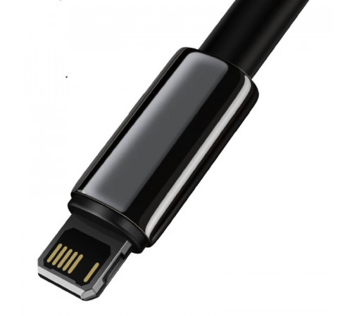 Кабель Baseus Tungsten Gold Fast Charging Data Cable USB to iP 2.4A 2m Black (CALWJ-A01)