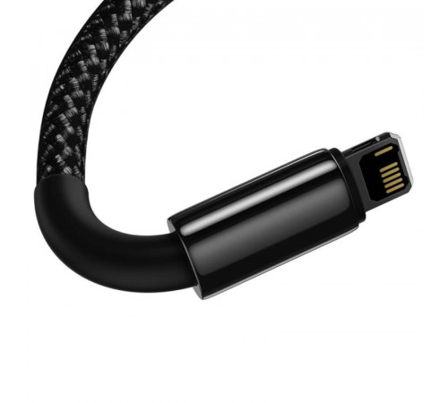 Кабель Baseus Tungsten Gold Fast Charging Data Cable USB to iP 2.4A 2m Black (CALWJ-A01)