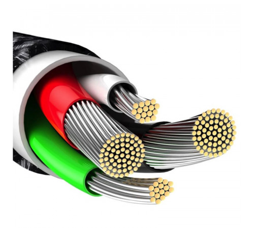 Кабель Baseus Tungsten Gold Fast Charging Data Cable USB to iP 2.4A 2m Black (CALWJ-A01)
