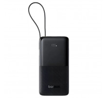 Зовнішній акумулятор Baseus Bipow 2 Digital Display Power Bank With Built-in USB-C Cable 10000mah 20W Cluster Black (P10077101113-00)