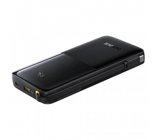 Зовнішній акумулятор Baseus Bipow 2 Digital Display Power Bank With Built-in USB-C Cable 10000mah 20W Cluster Black (P10077101113-00)