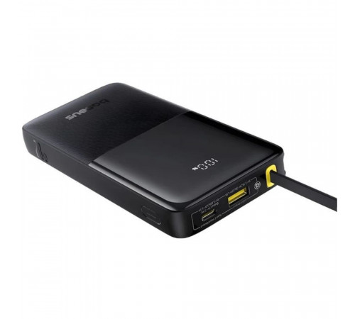 Зовнішній акумулятор Baseus Bipow 2 Digital Display Power Bank With Built-in USB-C Cable 10000mah 20W Cluster Black (P10077101113-00)
