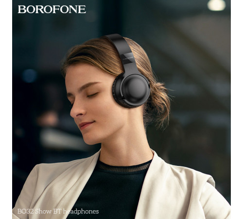 Бездротові накладні навушники BOROFONE BO32 Show BT headphones Black (6941991118722)