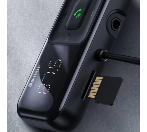 АЗП з FM-модулятором Baseus T Shaped S-16 Car Bluetooth MP3 Player Black (CCMT000201)