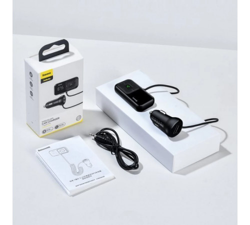 АЗП з FM-модулятором Baseus T Shaped S-16 Car Bluetooth MP3 Player Black (CCMT000201)