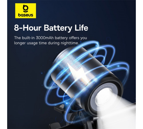 Велотримач для телефона Baseus PrimeTrip Series Dual-Color Bike Light 2-in-1 Set Cosmic Black (C12569000121-00)