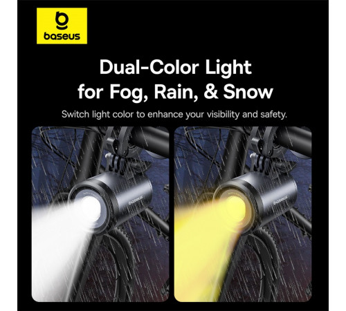 Велотримач для телефона Baseus PrimeTrip Series Dual-Color Bike Light 2-in-1 Set Cosmic Black (C12569000121-00)