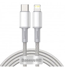 Кабель Baseus High Density Braided Fast Charging Data Cable Type-C to iP PD 20W 2m White (CATLGD-A02)