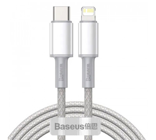 Кабель Baseus High Density Braided Fast Charging Data Cable Type-C to iP PD 20W 2m White (CATLGD-A02)