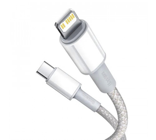 Кабель Baseus High Density Braided Fast Charging Data Cable Type-C to iP PD 20W 2m White (CATLGD-A02)