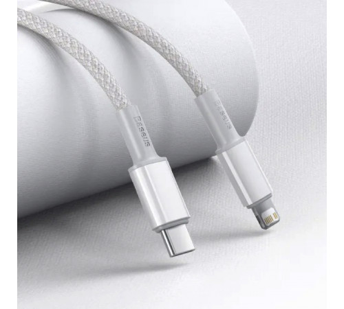 Кабель Baseus High Density Braided Fast Charging Data Cable Type-C to iP PD 20W 2m White (CATLGD-A02)