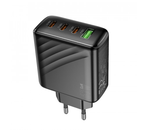 Мережевий зарядний пристрій HOCO CS27A Supply PD67W (3C1A) charger (EU) Black (6942007639835)