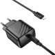 Мережевий зарядний пристрій з кабелем HOCO CS24A Puerto single-port PD25W charger set (C to iP)(EU) Black (6942007639767)
