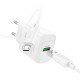 Мережевий зарядний пристрій з кабелем HOCO C140A Smart single port QC3.0 charger set (Micro)(EU) White (6942007627818)
