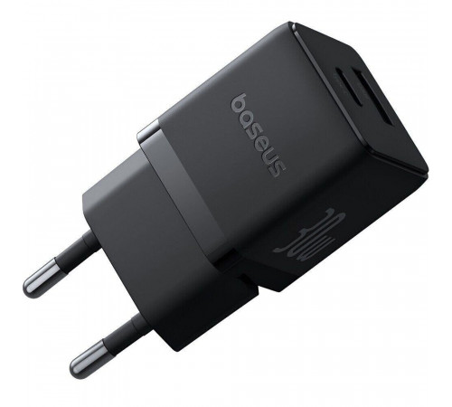 Мережевий зарядний пристрій Baseus Palm Fast Charger C+U 30W EU Cluster Black (P1011160A113-00)