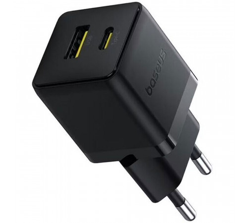 Мережевий зарядний пристрій Baseus Palm Fast Charger C+U 30W EU Cluster Black (P1011160A113-00)