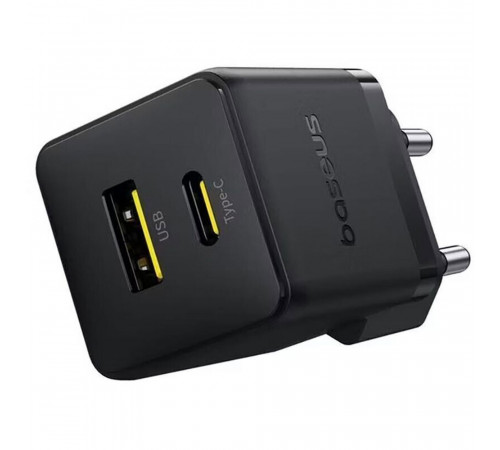 Мережевий зарядний пристрій Baseus Palm Fast Charger C+U 30W EU Cluster Black (P1011160A113-00)