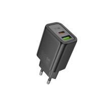 Мережевий зарядний пристрій HOCO N63 Gentle PD30W+QC3.0 charger (EU) Black (6942007644358)