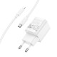 Мережевий зарядний пристрій з кабелем HOCO C146A Charm single port PD20W charger set (C to iP) (EU) White (6942007630252)