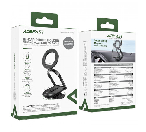 Автотримач для телефона ACEFAST D54 magnetic car holder for dashboard Black (6974316284321)