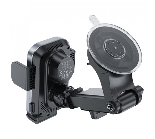Автотримач для телефона з БЗП ACEFAST D53 wireless charging car holder with electric clamp for dashboard Black (6974316284246)