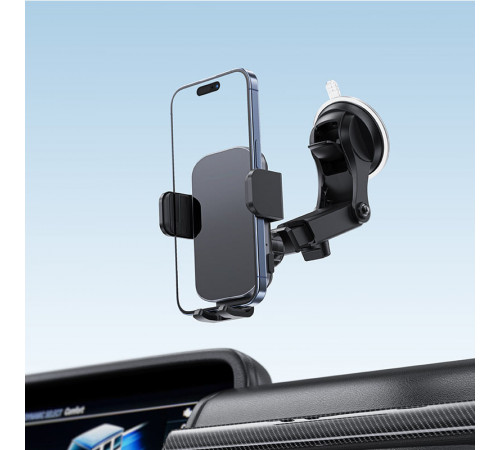 Автотримач для телефона з БЗП ACEFAST D53 wireless charging car holder with electric clamp for dashboard Black (6974316284246)