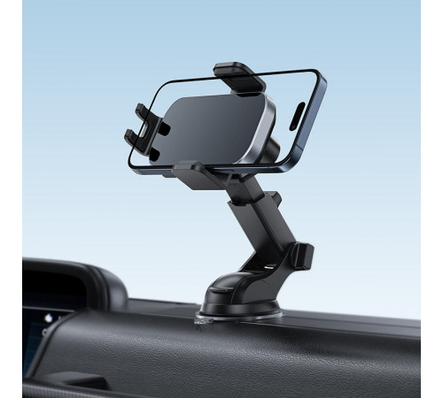Автотримач для телефона з БЗП ACEFAST D53 wireless charging car holder with electric clamp for dashboard Black (6974316284246)