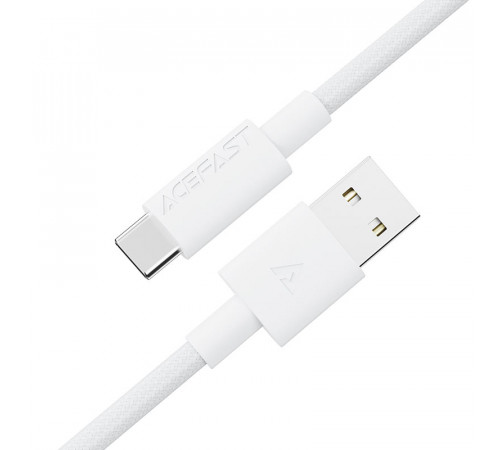 Кабель ACEFAST C18-04 USB-A to USB-C braid charging data cable White (6974316284260)