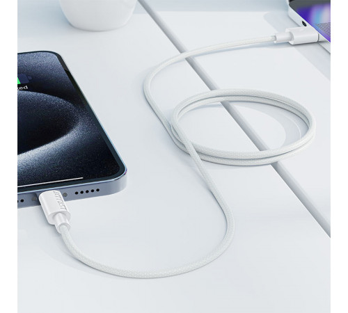 Кабель ACEFAST C18-04 USB-A to USB-C braid charging data cable White (6974316284260)