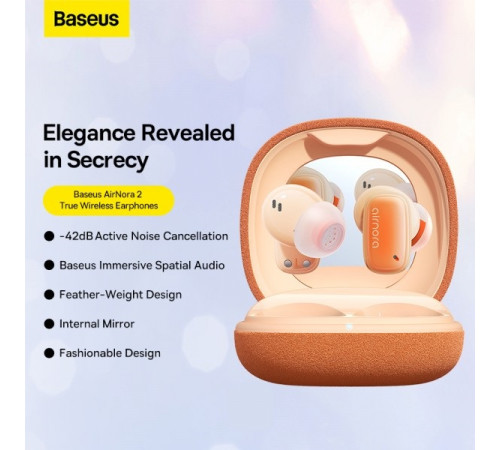 Бездротові навушники TWS Baseus AirNora 2 , ANC, Gradient Orange (NGTW320207)