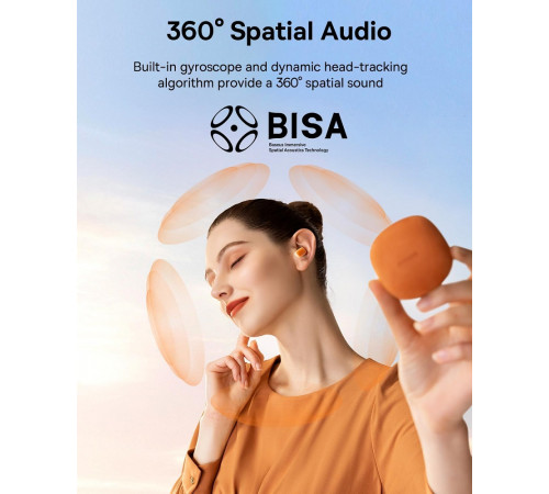 Бездротові навушники TWS Baseus AirNora 2 , ANC, Gradient Orange (NGTW320207)