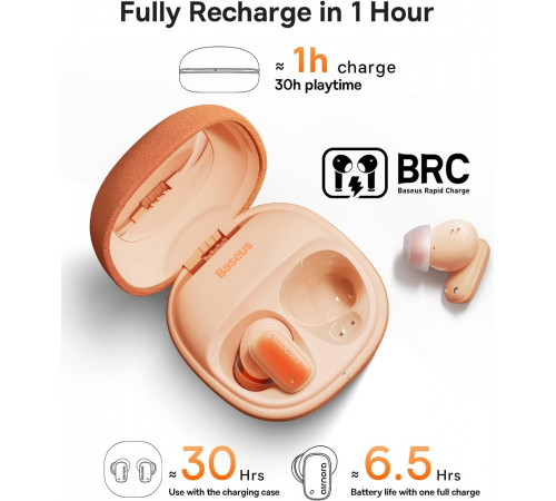 Бездротові навушники TWS Baseus AirNora 2 , ANC, Gradient Orange (NGTW320207)