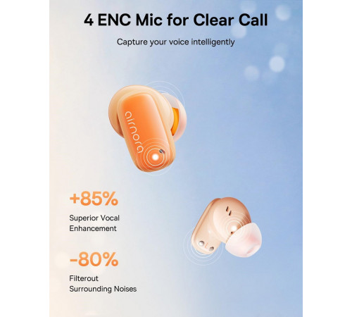 Бездротові навушники TWS Baseus AirNora 2 , ANC, Gradient Orange (NGTW320207)