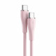 Кабель Vention USB 2.0 C Male to C Male 5A Cable 1M Pink Silicone Type (TAWPF) (TAWPF)