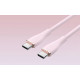 Кабель Vention USB 2.0 C Male to C Male 5A Cable 1M Pink Silicone Type (TAWPF) (TAWPF)