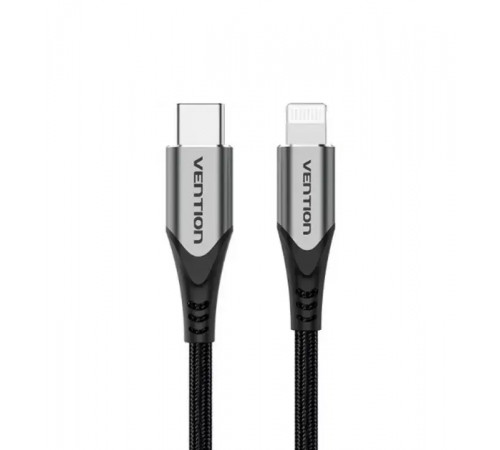 Кабель Vention USB 2.0 C to Lightning Cable 1M Gray Aluminum Alloy Type (TACHF) (TACHF)