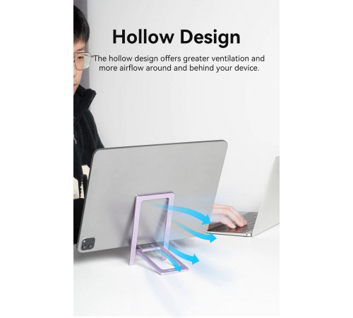 Тримач для телефона Vention Portable Cell Phone Stand Holder for Desk Aluminum Alloy Type Gray (KCZH0) (KCZH0)