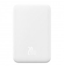 Зовнішній акумулятор Baseus Magnetic Mini Wireless Fast Charge Power Bank 5000mAh 20W Stellar White（With Simple Series Charging Cable Type-C to Typ (P10022107223-00)