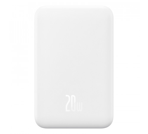 Зовнішній акумулятор Baseus Magnetic Mini Wireless Fast Charge Power Bank 5000mAh 20W Stellar White（With Simple Series Charging Cable Type-C to Typ (P10022107223-00)