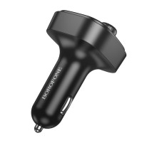 АЗП з FM-модулятором BOROFONE BC59 Heroic car BT FM transmitter Black (6941991117312)