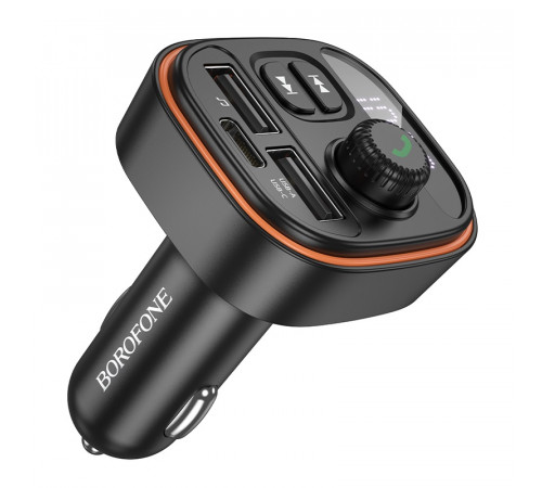 АЗП з FM-модулятором BOROFONE BC59 Heroic car BT FM transmitter Black (6941991117312)