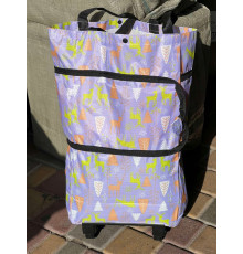 Складаний візок для покупок, сумка-візок з колесами, складаний КОЛІРНИЙ 521-2349 ( 50)