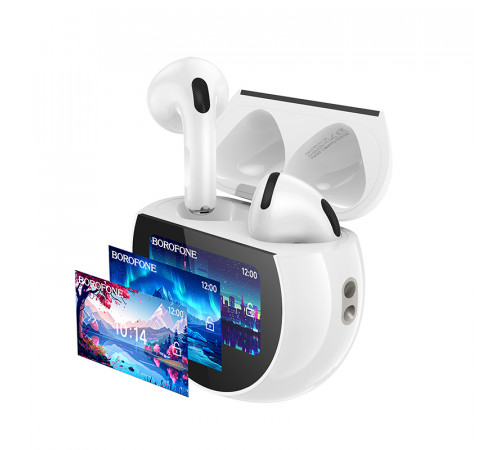 Бездротові навушники TWS BOROFONE BW87 Mist, touch screen, White (6941991119491)