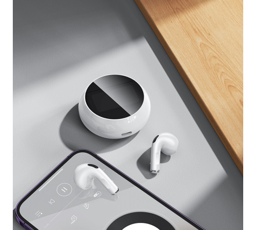 Бездротові навушники TWS BOROFONE BW87 Mist, touch screen, White (6941991119491)