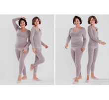 Удобная Одежда комплект: леггинсы и лонгслив   Фиолетовое ,Бежевое ,Серое   Размер Универсальный(70)