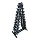 Гантельный ряд RN-Sport BLACK 1-10 кг со стойкой
